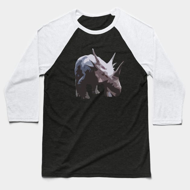 Styracosaurus herbivorous dinosaur Baseball T-Shirt by ownedandloved